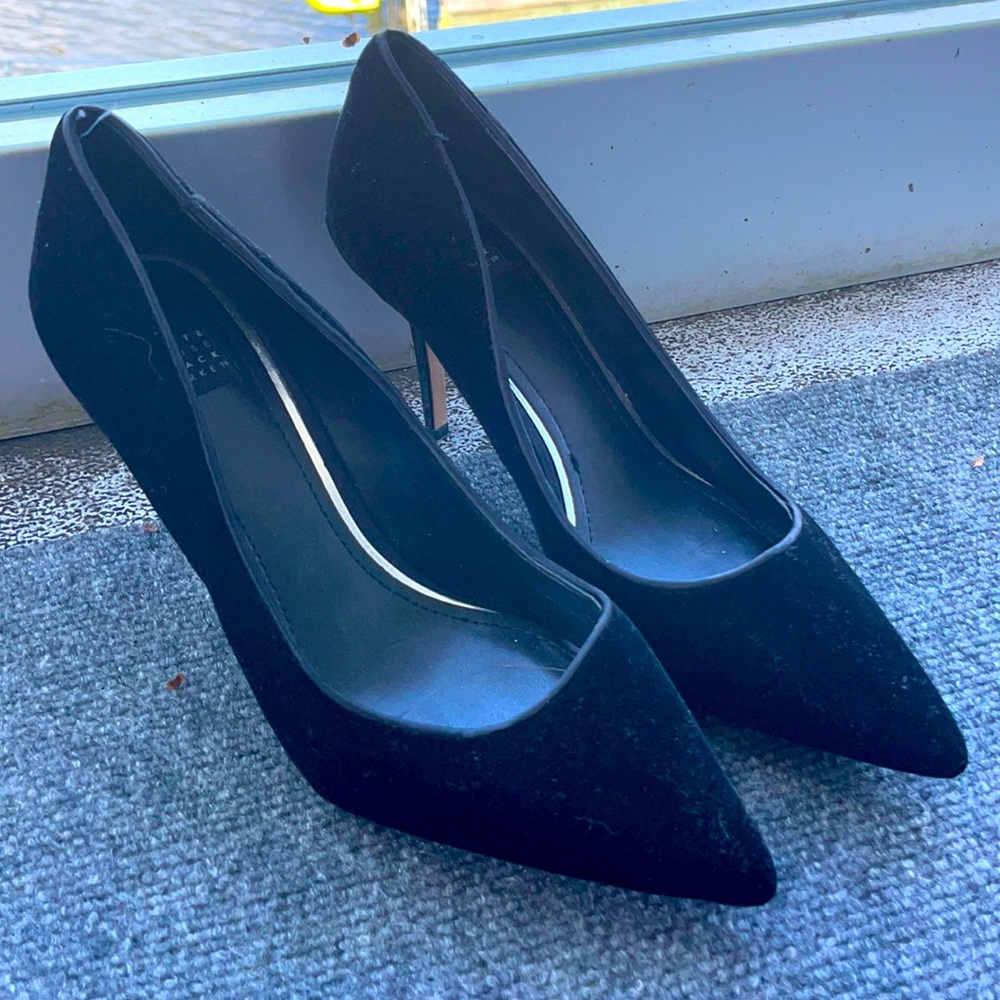 White House black market velvet heels
